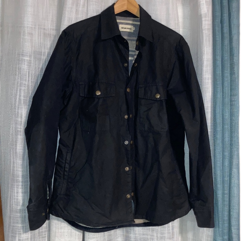 The Chore Jacket in Navy waxed canvas 40